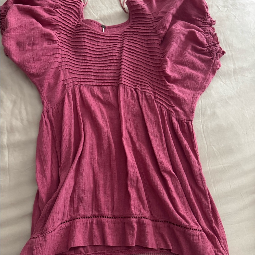 Women's Pink Ruffled Dress